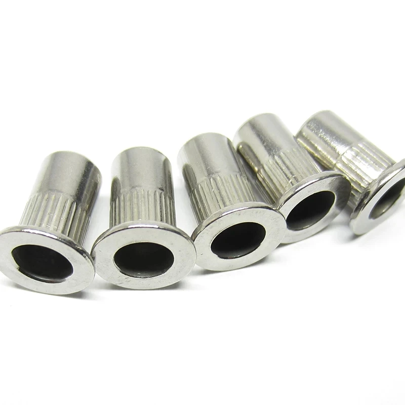 50 Uds 20 piezas Uds M3 M4 M5 M6 M8 M10 de aleación de aluminio de Rivnut cabeza plana remache roscado insertar Nutsert sombrero con remaches de tuerca