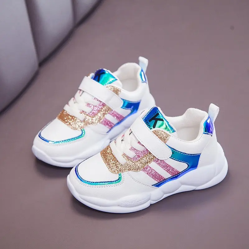 Children Girls Shoes Mesh PU Plush Fashion Casual Sneakers for Boys,5-12 Years Old Kids