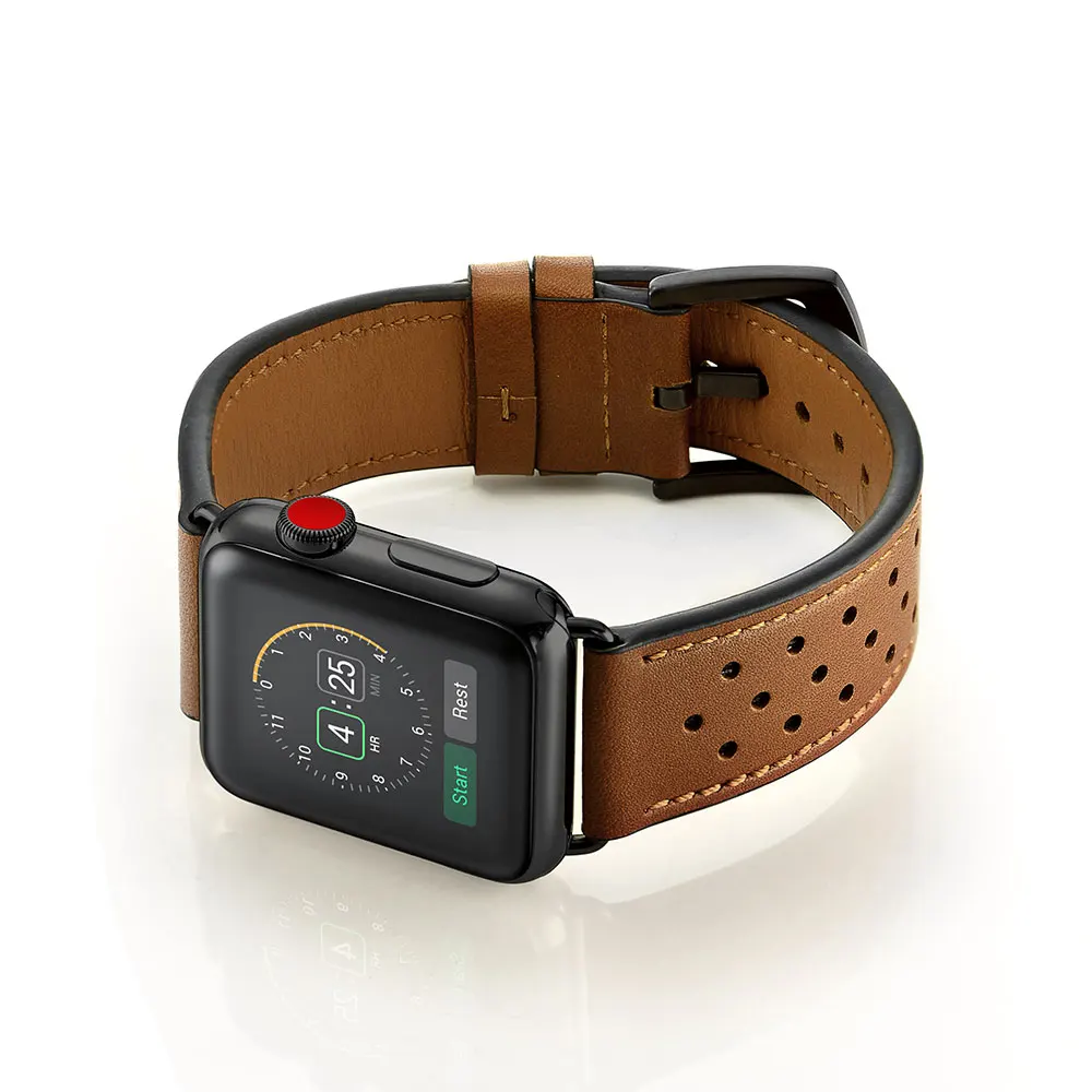 KISSCASE ретро кожаный ремешок для apple watch 4 3 2 1 42 мм 38 мм деловые ремешки для Nike+ apple watch 4 3 40 мм 44 мм браслет