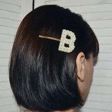 F. J4Z ZA ювелирные изделия для волос модные заколки для волос с имитацией жемчуга и буквами женские инициалы шпильки Ins Горячие аксессуары Palillos del pelo