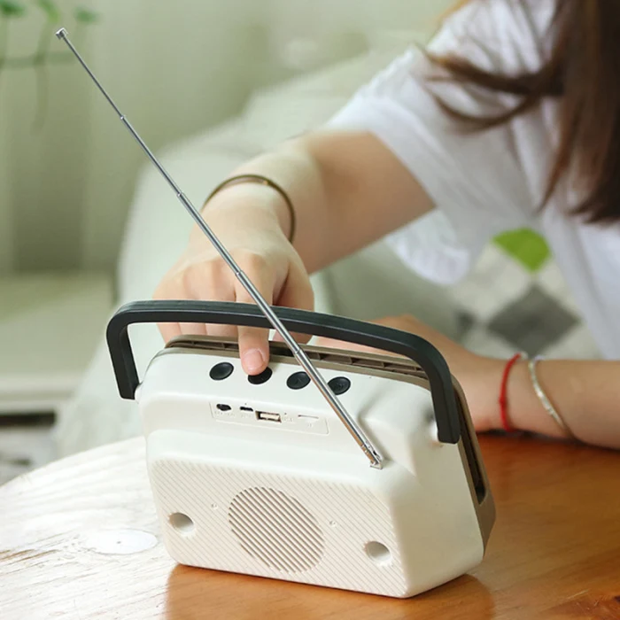Ретро Bluetooth динамик портативный держатель телефона радио разъем Карты Стерео оборудование VH99