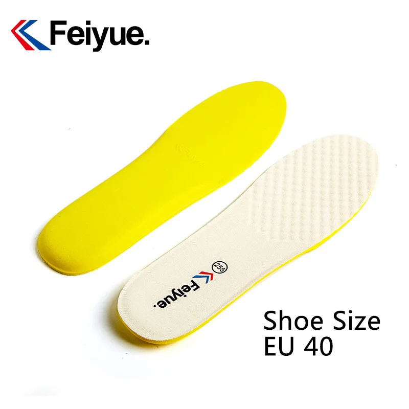 Feiyue высокое качество ортопедические стельки стели 20 мм памяти мягкая поглощает пот дезодорант дышащая стелька для мужчин женская обувь - Цвет: Shoe Size EU 40