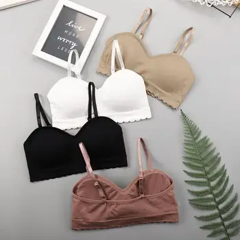 

SVOKOR Stripe Solid Bra Push Up Lace Women's Lingerie Sexy Backless Shockproof Fitness Bras For Women Tops