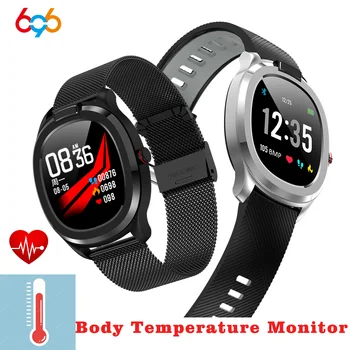 

696 Body Temperature Measurement T01 Smart Watch Men Women Fitness Wristband Heart Rate Monitor Smartwatch Weather Waterproof m