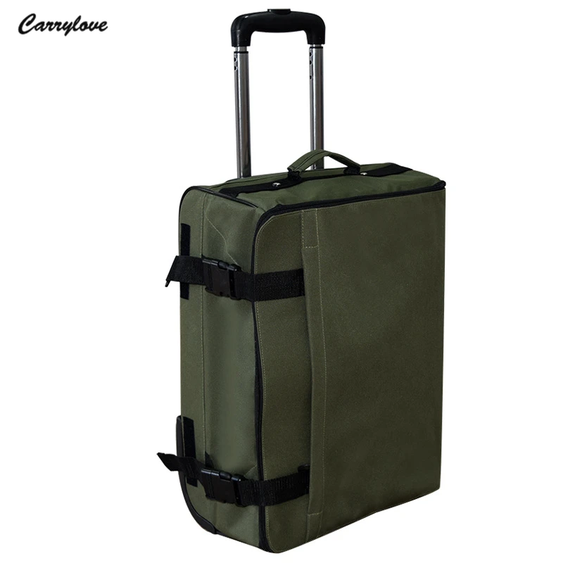 green Carrylove 2" дюймовый складной ручной Багаж водонепроницаемый Дорожная сумка ленивый носить на колесиках сумка на колесиках - Цвет: green