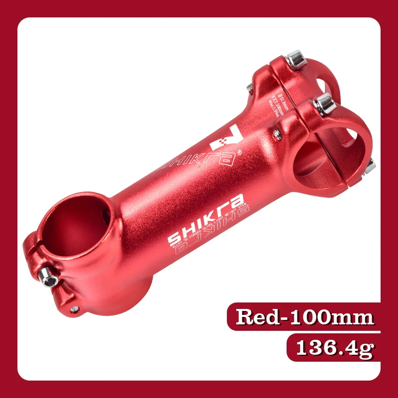 Red 100mm Велосипедный стержень 45 55 65 70 80 90 100 110 мм высокопрочный 7 градусов велосипед 31,8 мм руль для XC AM MTB Горный Дорожный велосипед - Цвет: Red 100mm