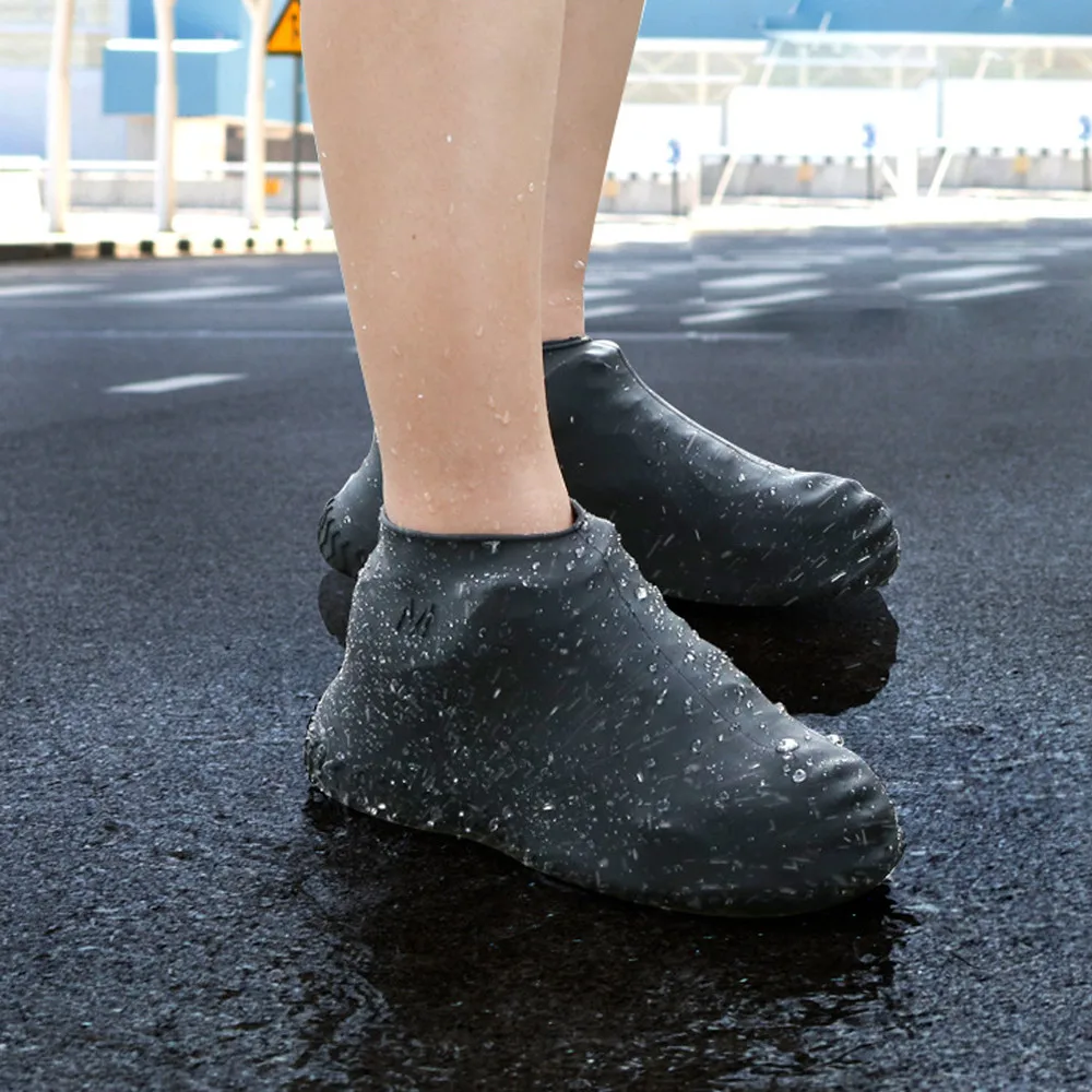 Unisex Soft Elastic Rain Boots Overshoes Non-Slip Rainproof Shoe Cover Reusable Washable Silicone Rain Waterproof Shoes Cover