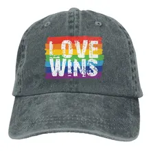 ЛГБТ, гей-Прайд Love Wins унисекс взрослая бейсбольная кепка спортивная уличная ковбойская Кепка для мужчин и женщин Snapback