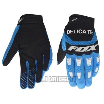 

Free Shipping Delicate Fox Motorcycle MX Pawtector Blue Glove Cycling Motocross Adult Men's Blue Gloves