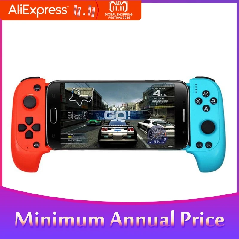 

Wireless Bluetooth Game Controller Telescopic Gamepad Joystick For Samsung Xiaomi Huawei Android Phone PC R20