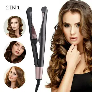 

2 In1 Automatic Hair Straightener And Waver Curler Curling Iron Tool Electric Hair Styler Ceramic 230°C Salon