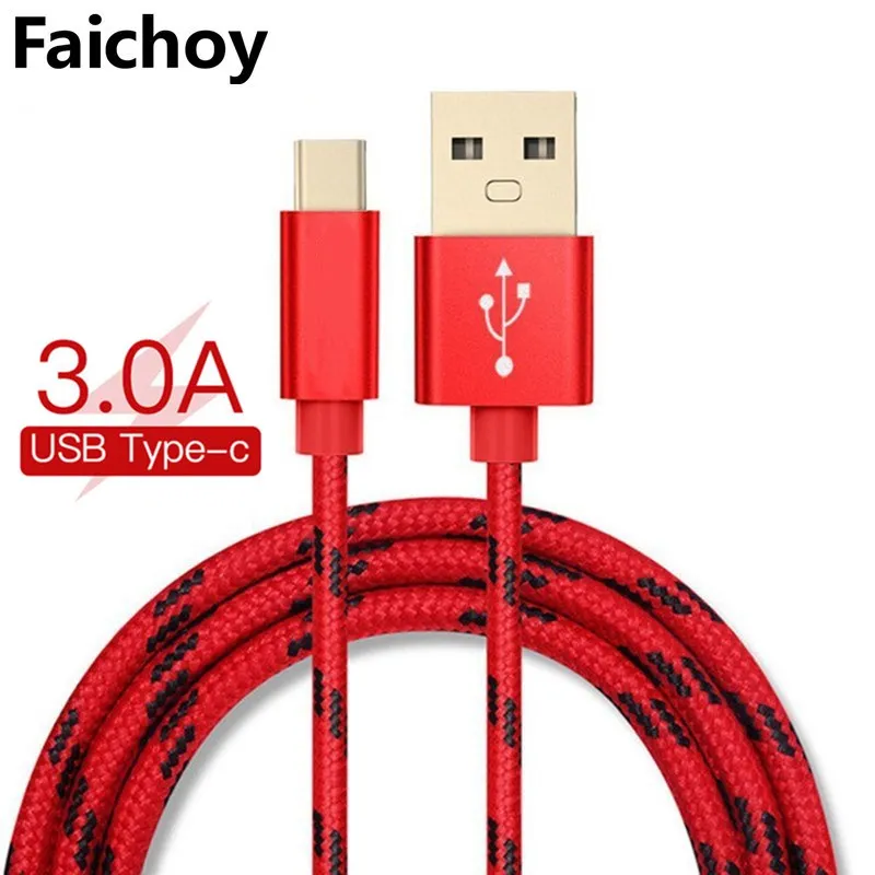 

1M 2M USB Type C Cable for Samsung Huawei Xiaomi Redmi k20 pro USB C Mobile Phone Cable Fast Charging Cable for USB Type-C Cord