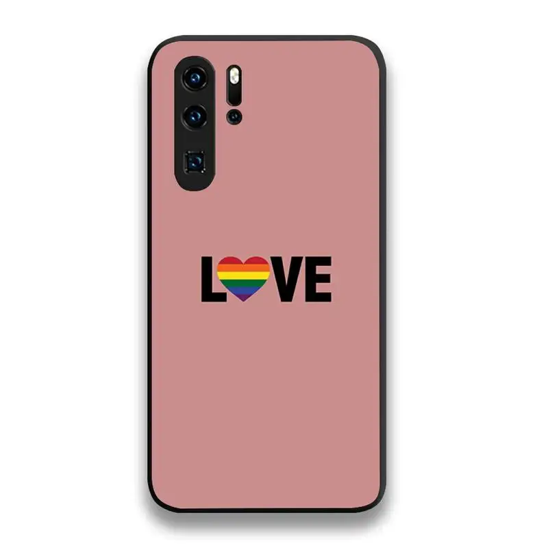 Gay Lesbian LGBT Rainbow Pride Phone Case For Huawei P20 P30 P40 lite E Pro Mate 40 30 20 Pro P Smart 2020 huawei waterproof phone case Cases For Huawei