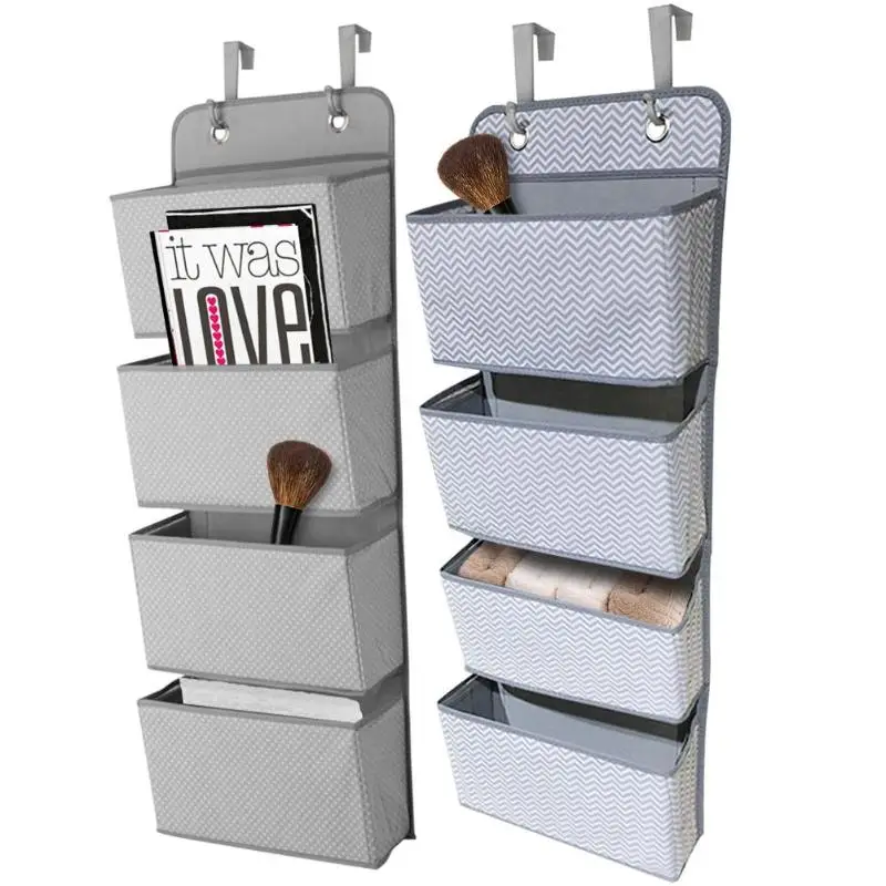 4 Pockets Foldable Door Hanging Bag Wardrobe Holder Wall Mounted Organizer Hanging Organizer