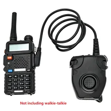 Kenwood – casque Airsoft militaire U94 PTT, accessoires de casque tactique à 2 broches pour talkie walkie Baofeng