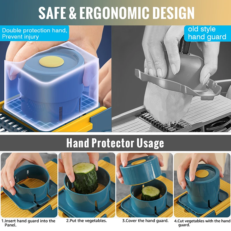 Daržovių pjaustytuvas Virtuvės reikmenys Mandolino pjaustyklė Vaisių pjaustytuvas Bulvių skustukas Morkų sūrio tarka Daržovių pjaustyklė Virėjas_voghion.com