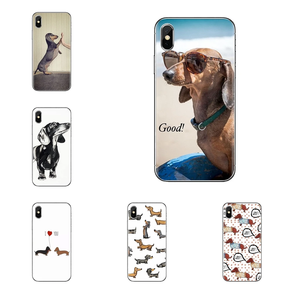 Крышка корпуса телефона такса силуэт щенки собака для спортивной камеры Xiao mi 4 5 5S