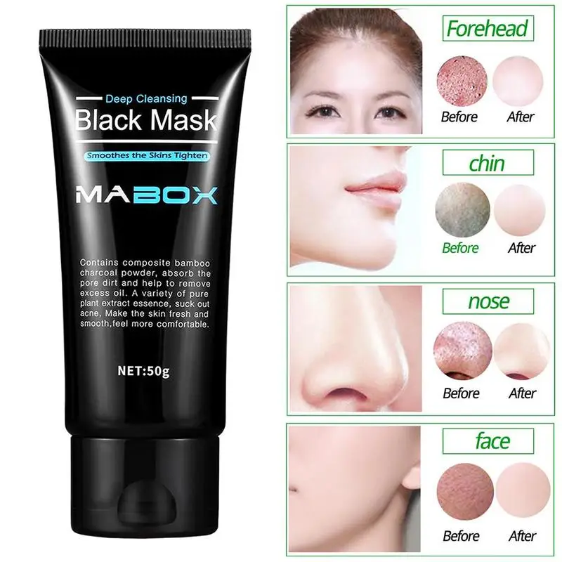 50ml Professional Deep Cleansing Moisturizer Face Mask for Men Women Blackhead Remover Peel Off Face Black Mask Men Beauty