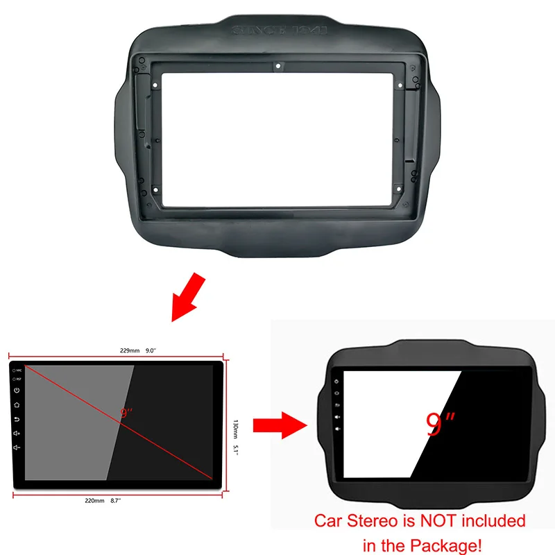 JEEP Renegado 2015-2020  ڵ  ٸ,  , DVD г  ŰƮ,   ̽ ÷Ʈ, 9 ġ, 2 