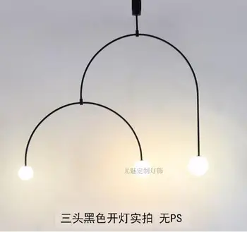 

Nordic Post-Modern Iron U Line Hanging Lamps for Dining Room Bedroom Lamp Living Room Decor Designer LED Pendant Lights Fixtures