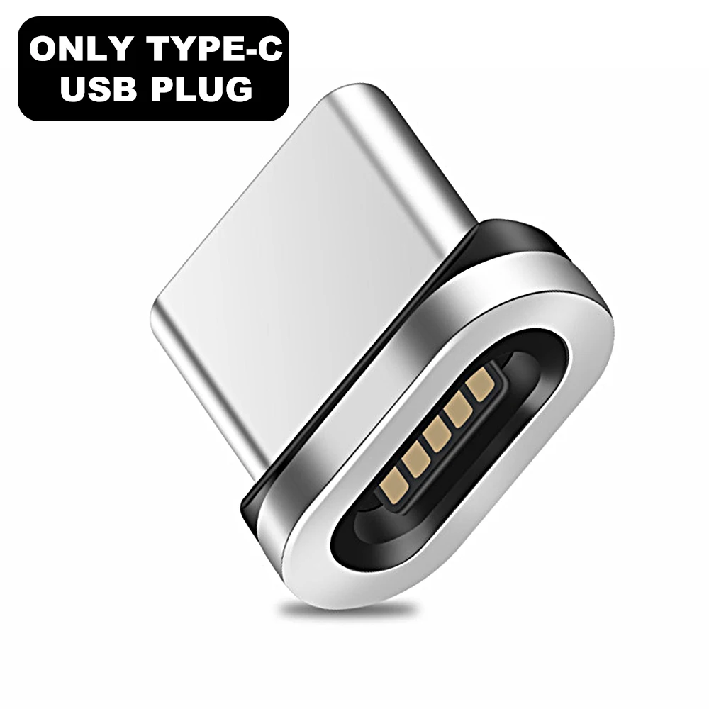 Only Plug for Type C Магнитный Micro USB кабель Vanniso для быстрой зарядки 3 А для Xiaomi mi9 huawei samsung A70, Магнитный зарядный кабель usb type-C для мобильного телефона - Цвет: Only Plug for Type C