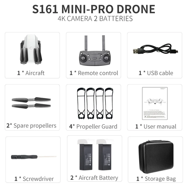 Csj S161 Mini Pro Drone With Camera 4k Optical Flow Positioning Dual Camera  Mini Dron Altitude Hold Gesture Photos Rc Quadcopter - Rc Helicopters -  AliExpress