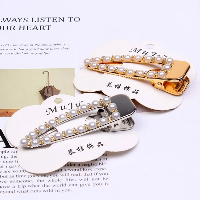 

Fashion 2019 New Arrival Imitiation Pearl Crystal Hairpins Barrettes for Women Girls Hair Clip Hairgrip Jewelry Accessories