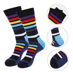 1 Pair Men Middle Tube Socks Male Mid-calf Stocking Stylish Cotton Socks