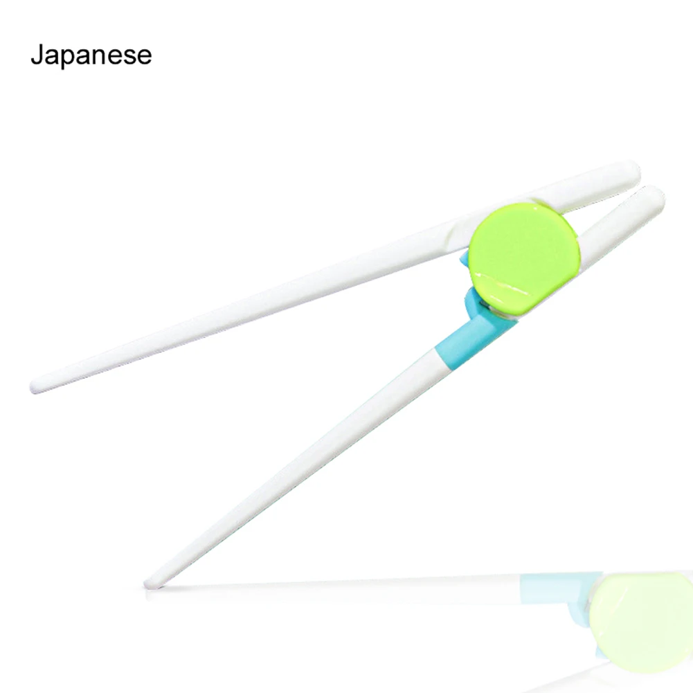 green Japanese Packi Высокое качество 1 пара для взрослых и детей учебные палочки для еды детей начинающих обучения помощник помощь - Цвет: green Japanese Packi