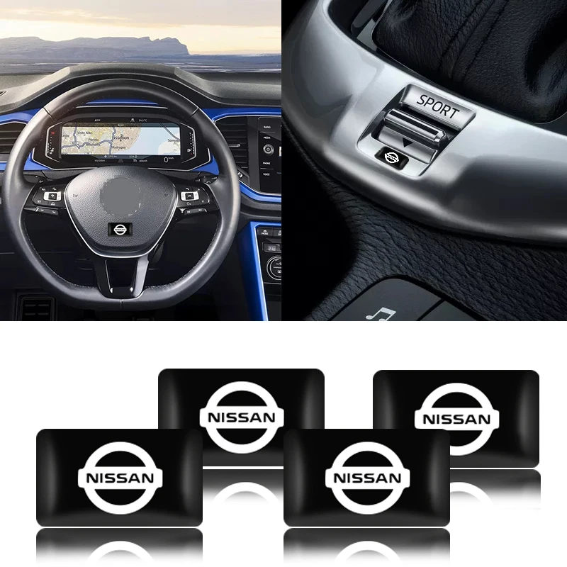 

10pcs Car Styling Small Decorative Badges Bucket Steering Wheel For Nissans Nismo X-trail Almera Qashqai Tiida Teana car styling