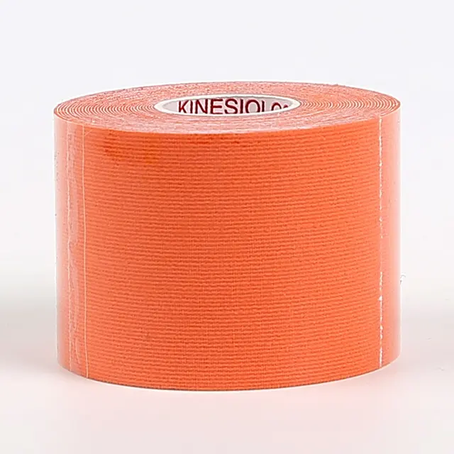 15 Colours Kinesiology Athletic Tape Recovery Sports Cotton Elastic Adhesive Strain Injury Fitness Run Knee Muscle Pain Relief orange