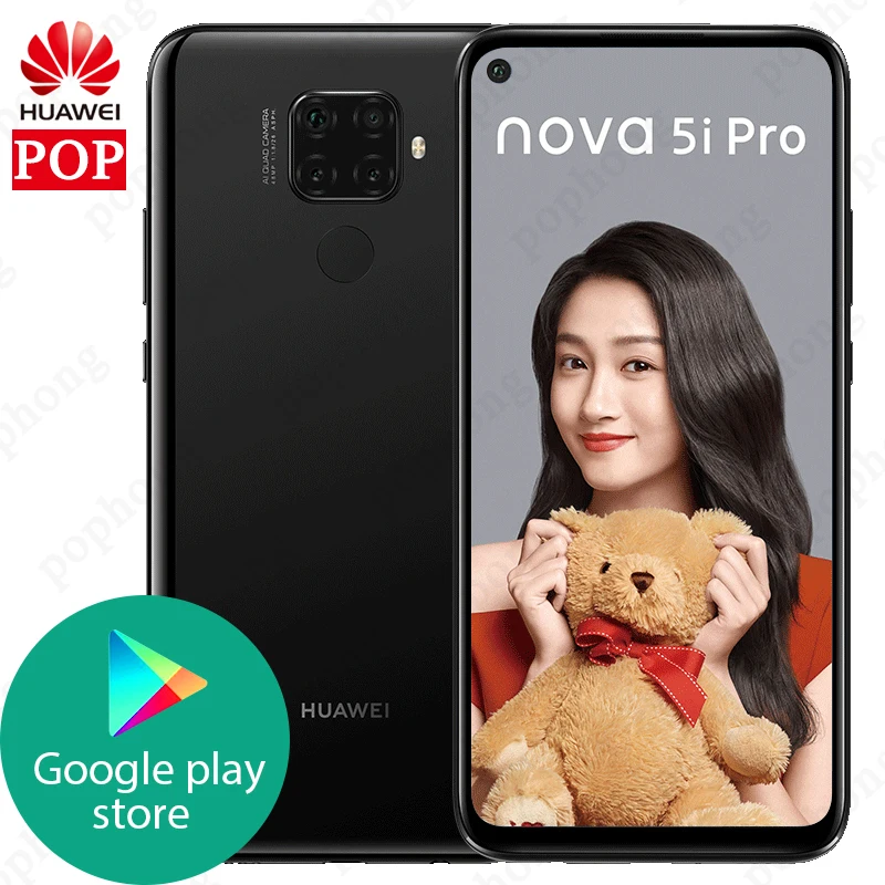 Huawei Nova 5i Pro 6,26 дюймов 8 Гб 128 ГБ восьмиядерный смартфон Kirin 810 4000 мАч GPU отпечаток пальца 48 МП Google play 20 Вт Супер зарядка