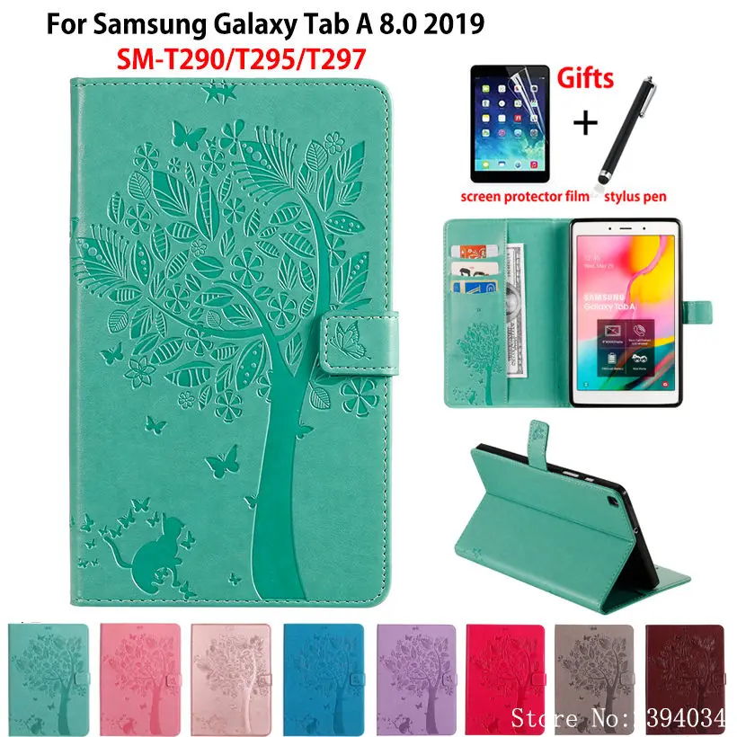 Чехол для samsung galaxy tab A 8 0 2019 SM-T290 SM-T295 T290 T295 T297 чехол планшета с рисунком кошки