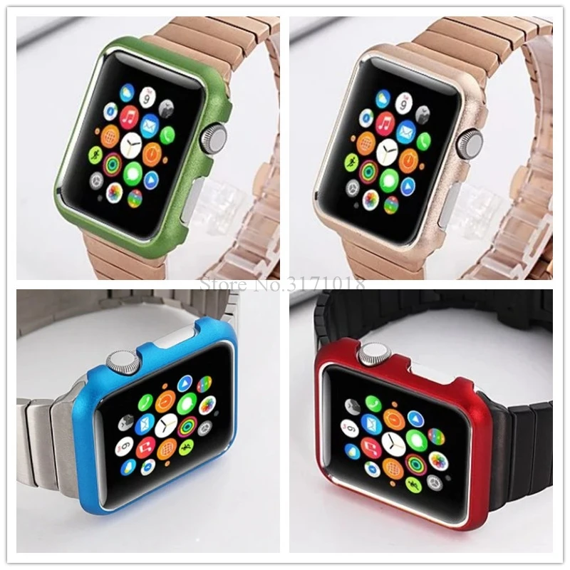 Роскошный металлический корпус для часов чехол Apple Watch Band 38 мм 42 алюминиевый сплав