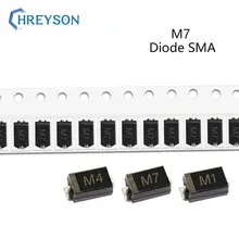 Pcs SMD Diodos Retificadores M7F 50 M7 M4 M2 M1 1A 50V 100V 200V 400V 600V 800V 1000V DO-214AC SMA Diodos De Silício Eletrônico