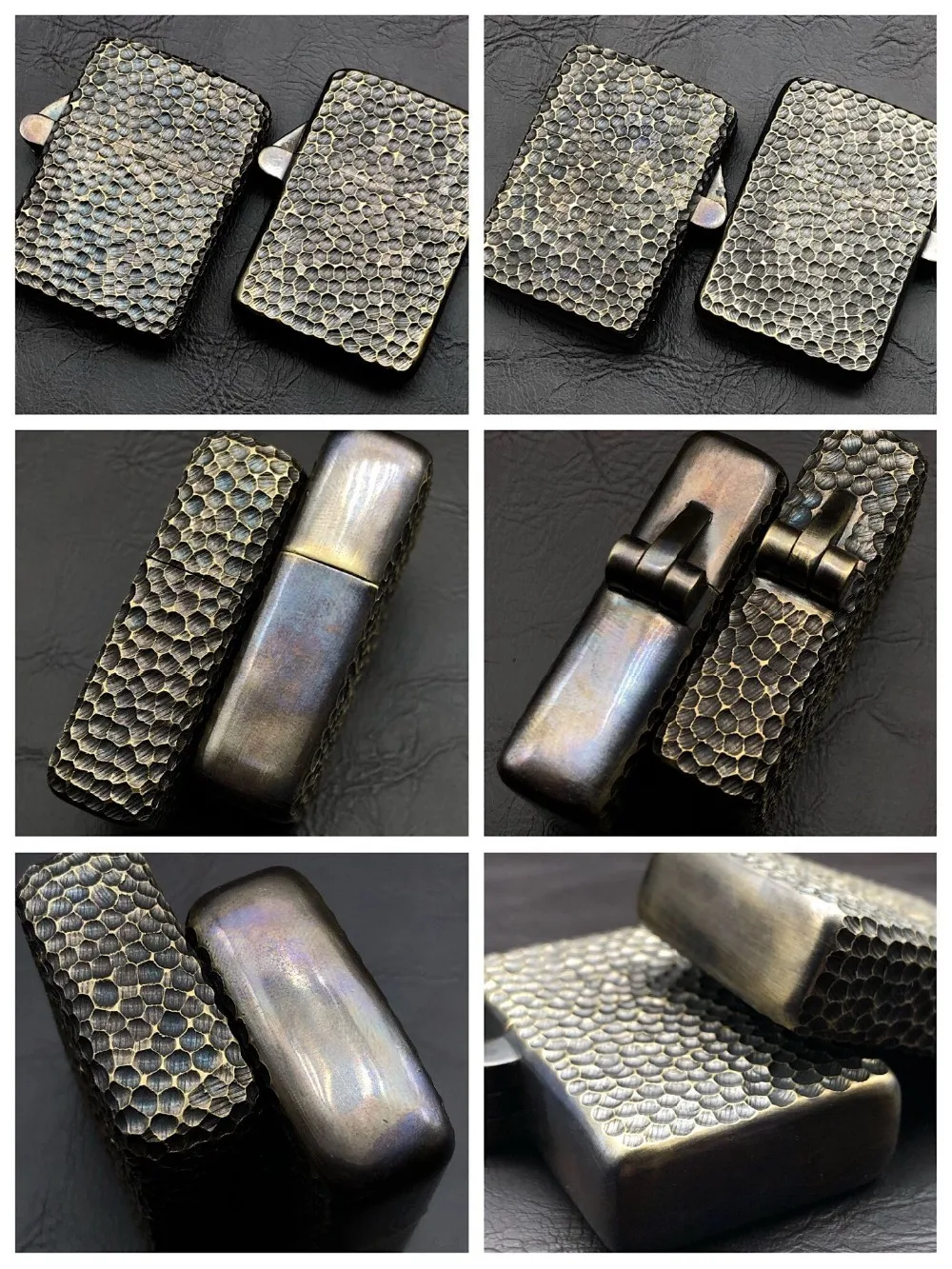 TH латунь 120 г Тяжелая аэролитовая яма зажигалка