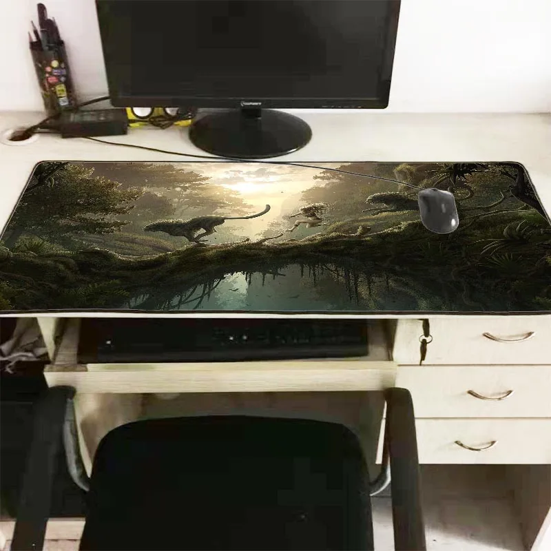 XGZ Lion Tree Forest Landscape Gaming Mouse Pad Lock Edge Large Mouse Mat PC Computer Laptop Keyboa
