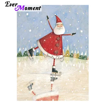 

Ever Moment Diamond Painting Santa Claus Festival DIY Craft Full Square Resin Drill Mosaic Christmas Decoration For Giving 4Y750