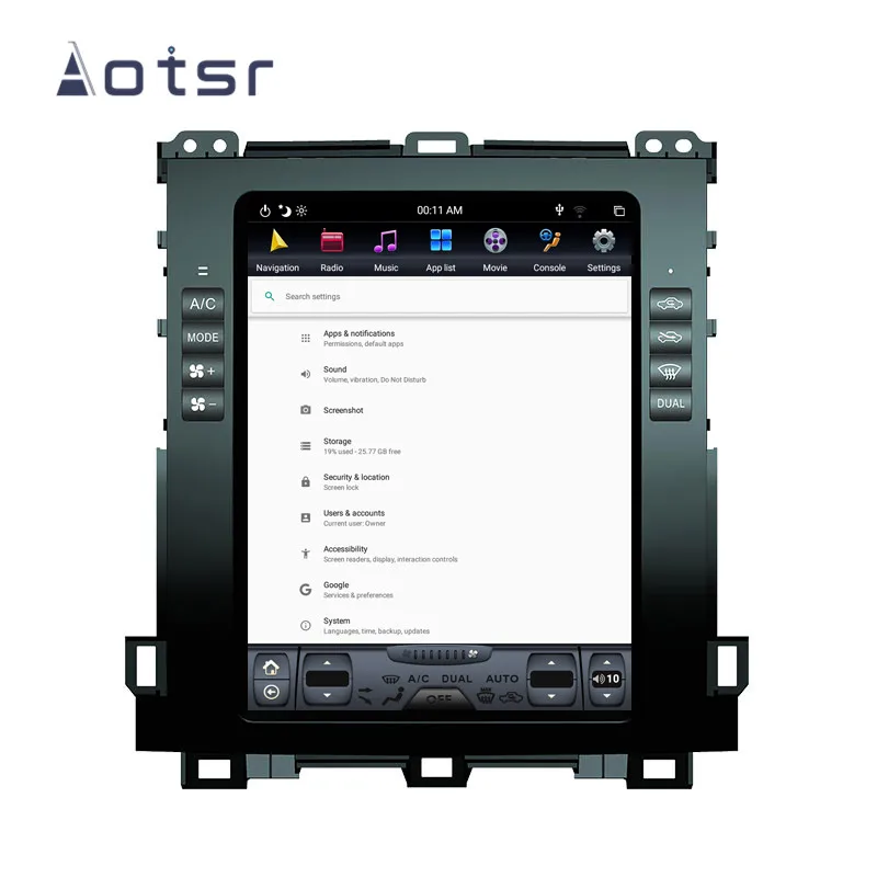 PX6 4+ 64 Гб Tesla стиль Android 9,0 Автомобильный gps навигация для Toyota Land Cruiser Prado/Lexus GX470 2002-2009 головное устройство мультимедиа