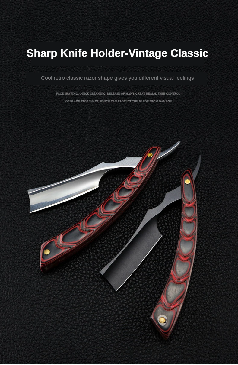 Retro Manual Shaving Razor Straight Thin Edge Sharp Folding Knife Barber Shaver Gift For Man G1231