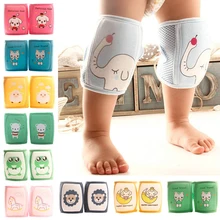 Newst/1 пара детских наколенников, детские защитные наколенники для ползания, налокотники для малышей, Детская грелка для ног, Мультяшные животные, наколенники для малышей