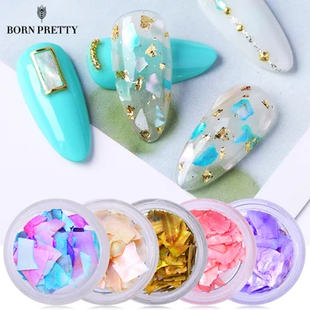 

1 Box 3D Nail Decoration Seashell Natural Stone Mixed Size Nail Shell Pieces Nail Art Decorations