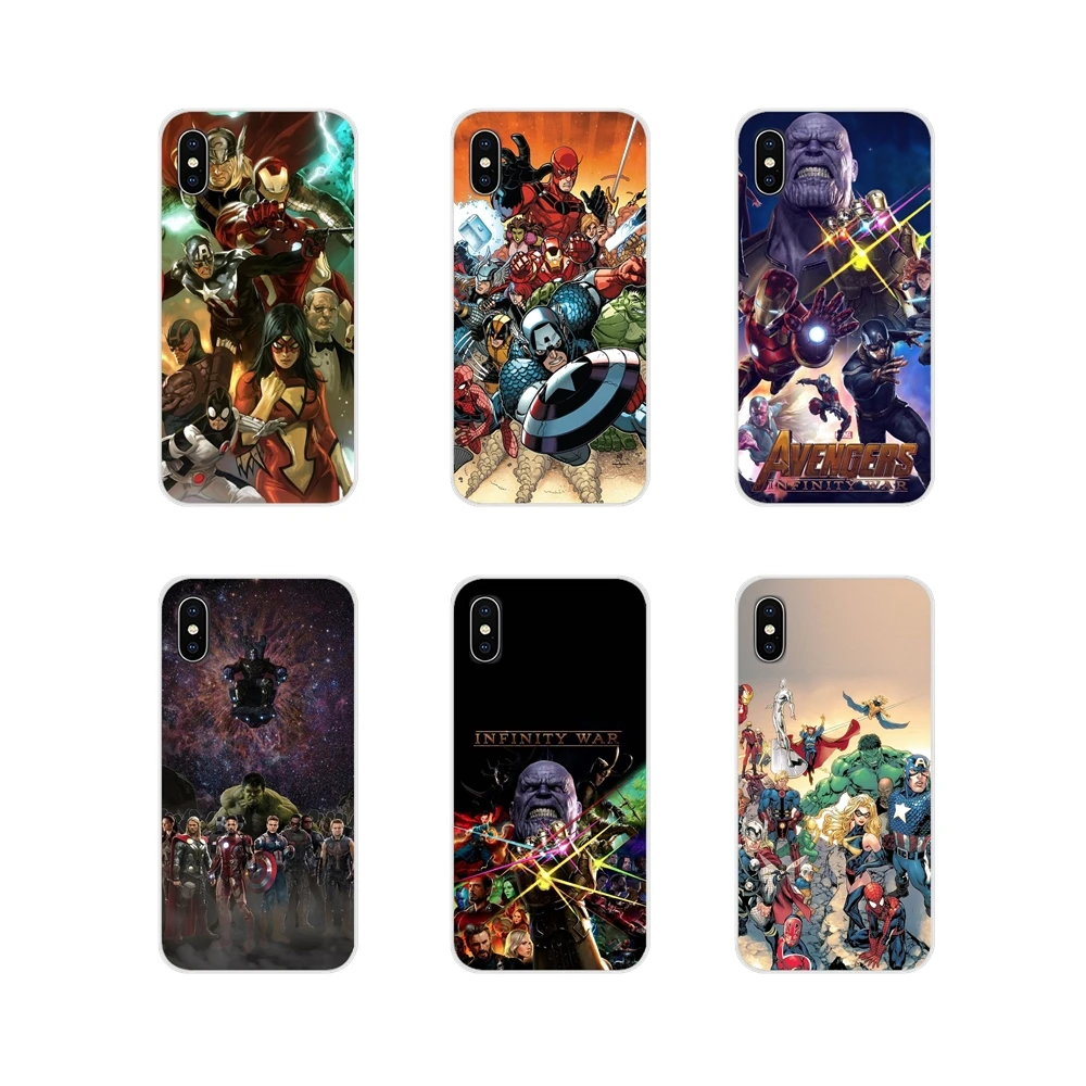 The Avengers Super Hero Accessories Phone Cases Covers For Samsung A10 A30 A40 A50 A60 A70 M30 Galaxy Note 2 3 4 5 8 9 10 PLUS | Мобильные