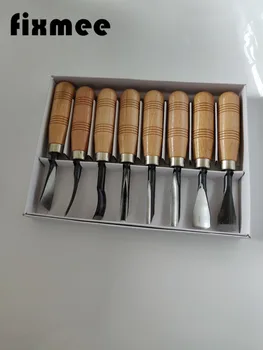 

8Pcs/set Dry hand Wood Carving Tools Chip Detail Chisel set Knives tool