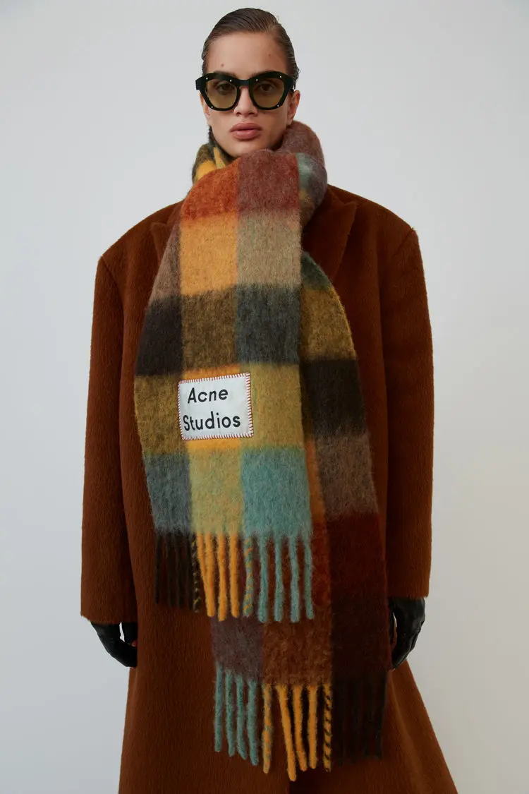 Ac family кашемировая шаль для осени и зимы, зимний модный цветной клетчатый шарф согревает шею студентов и толстые шали