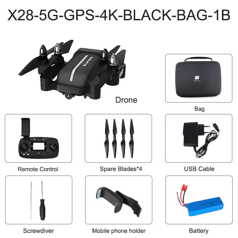 X28 RC Drone Brushless Motor GPS Precise Positioning 4K HD Camera Professional Aerial Photography Foldable Quadcopter