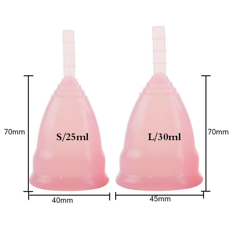 2pcs Menstrual Cup Feminine Hygiene Copa Menstrual Lady Period Cup Coppetta Mestruale Coupe Menstruelle Medical Grade Silicone