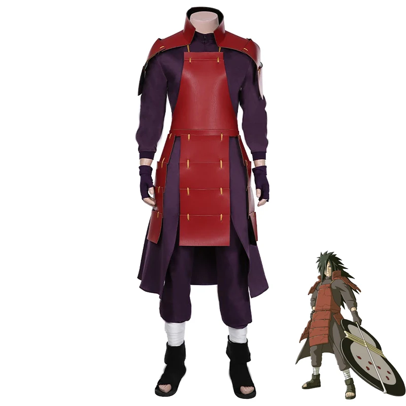 

Deluxe Uchiha Madara Cosplay Anime Naruto Character Uniform Halloween Costume for Men