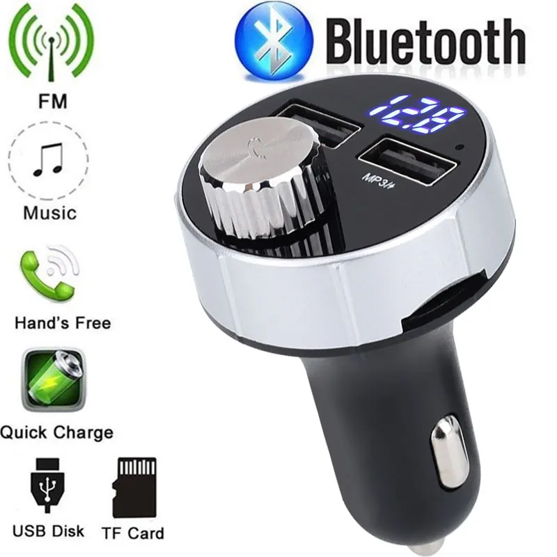 Vehemo Dual USB 3.1A Bluetooth fm-передатчик автомобильный fm-передатчик Handsfree портативное зарядное устройство микрофон fm-передатчик TF карта Музыка
