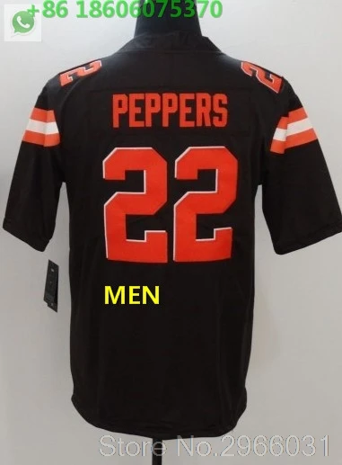 A+++ Качественная мужская майка для взрослых Joe Thomas 73 Jabrill Peppers 22 DeShone Kizer 7 Joe Haden 23 Cleveland - Цвет: For men